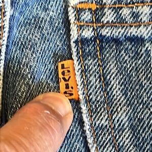 Levi’s Vintage 80’s ORANGE TAB Red Letter Tag Blue Jeans W36 L32 *ACTUAL W34 …